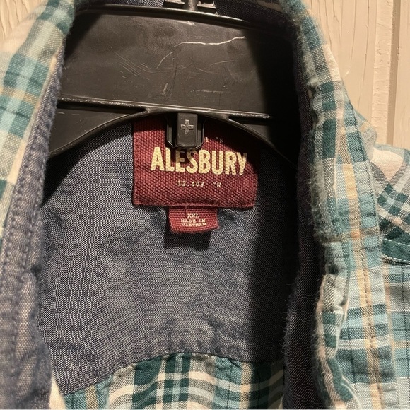 Alesbury Men’s 2X Green Plaid Shirt - Picture 4 of 4
